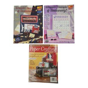 Scrappin Stampin Stationary Paper Crafting With Photos Lot Of 3 Craft Magazines